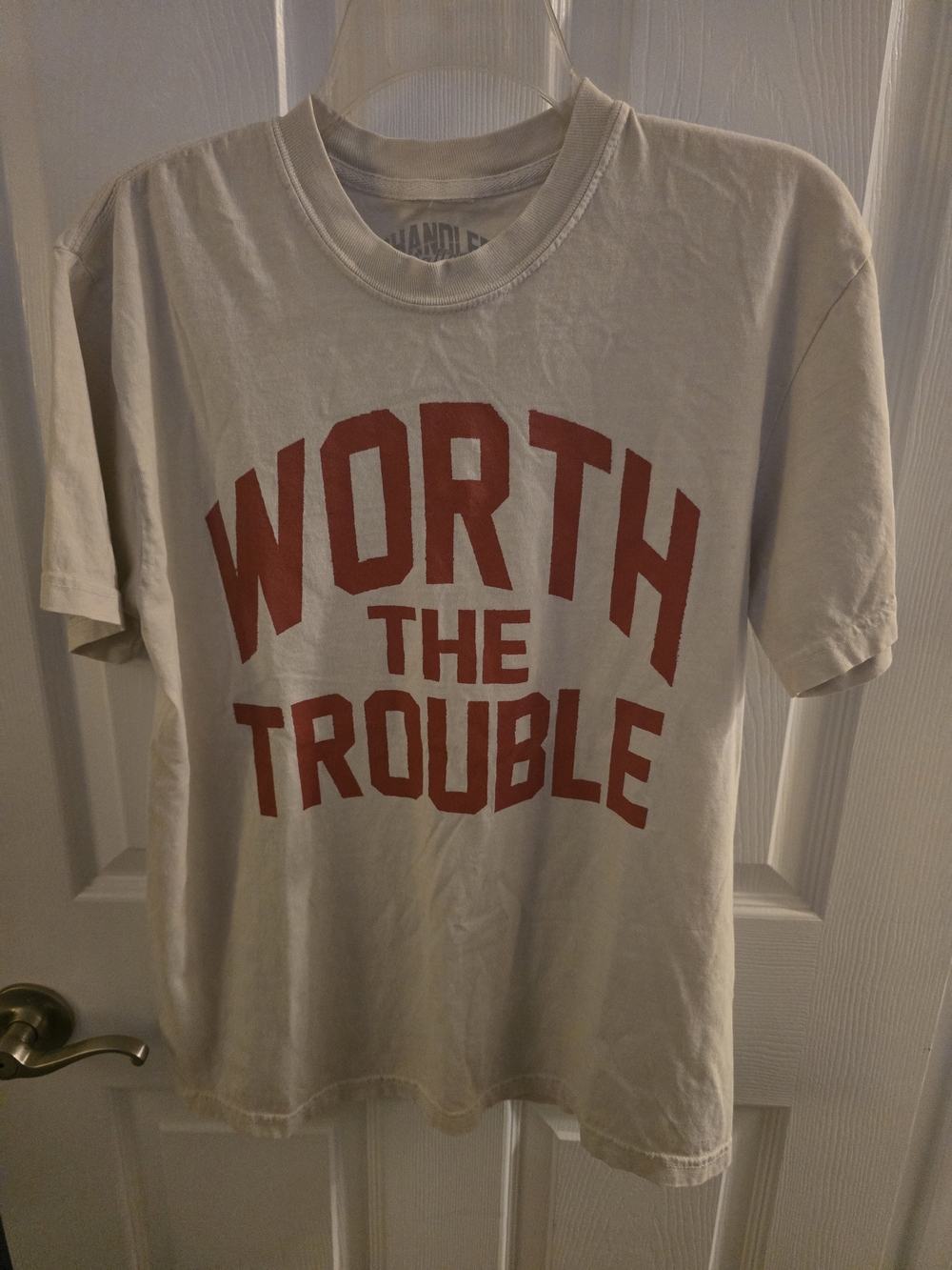 Chandler Walters 'Worth The Trouble' Graphic Crew T-Shirt (Women's Medium)
